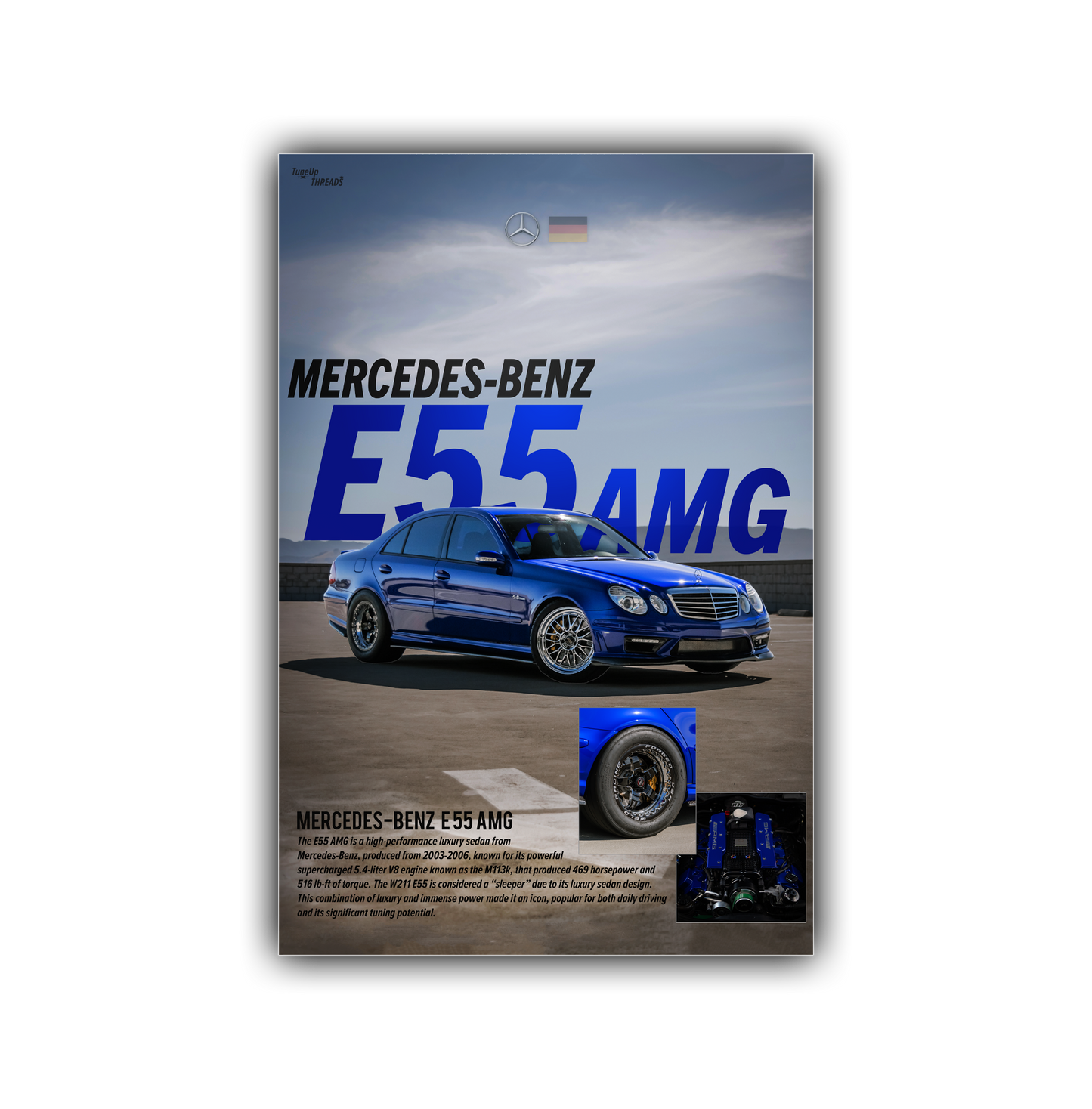 Blue Raspberry E55 AMG Poster