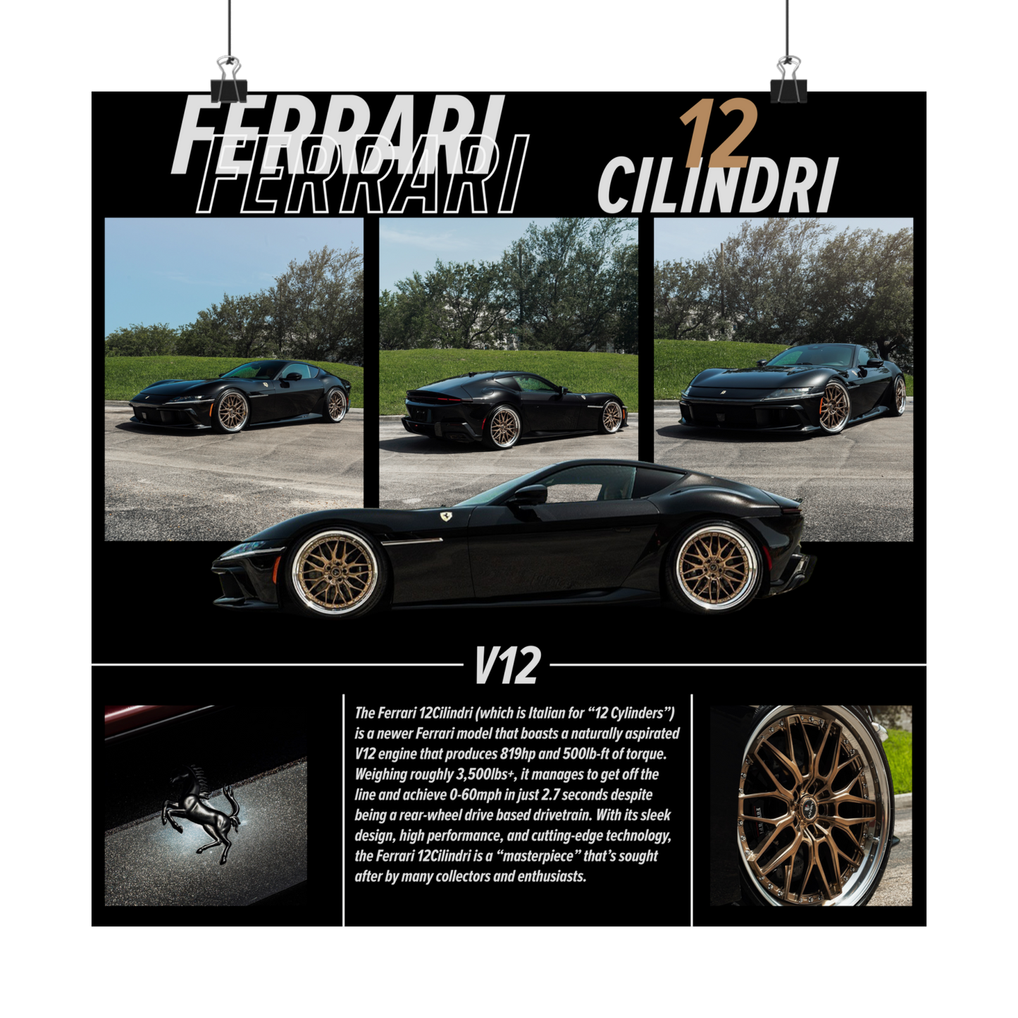 Ferrari 12Cilindri Poster