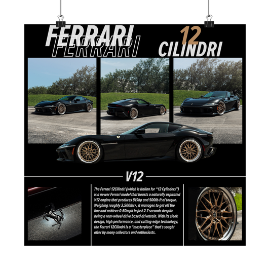 Ferrari 12Cilindri Poster